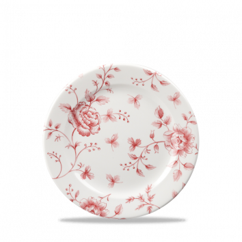Rose Chintz Cranberry Profile Plate 6.5" Box 6