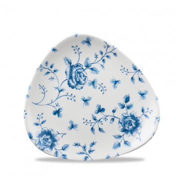 Rose Chintz Prague Lotus Triangle Plate 7.75" Box 12