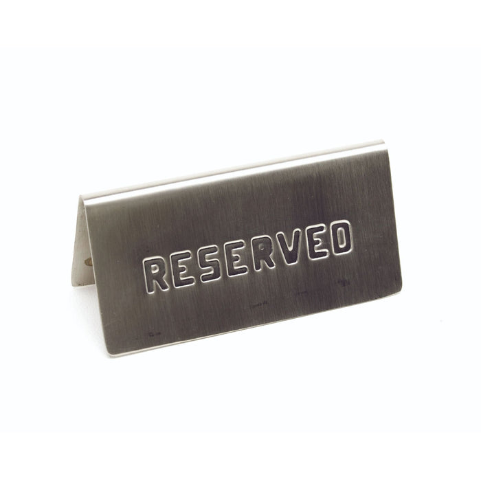 Stainless Steel Reserved Table Sign