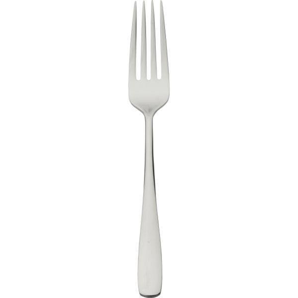 The Elia Revenue Dessert Fork is finished in 18/10 Stainless Steel with rolled edges and proportioned forms.