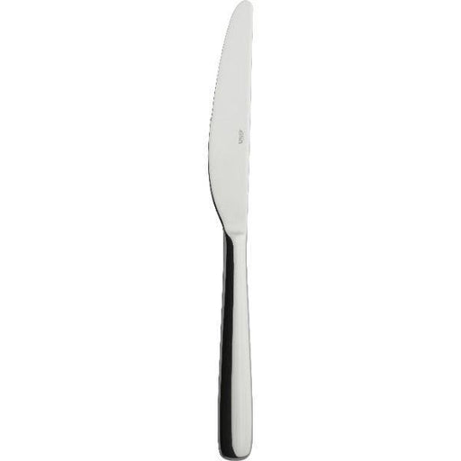 The Elia Revenue Dessert Knife is finished in 18/10 Stainless Steel with rolled edges and proportioned forms.