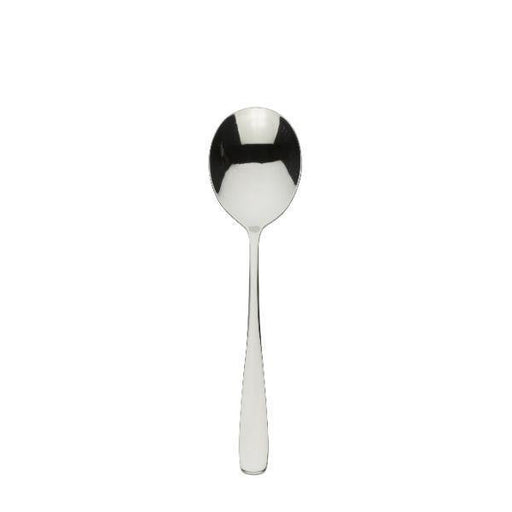 The Elia Revenue Soup Spoon is finished in 18/10 Stainless Steel with rolled edges and proportioned forms.