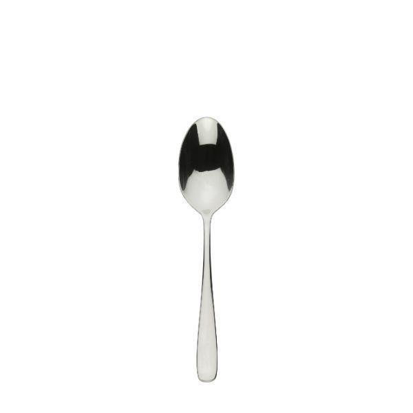 The Elia Revenue Teaspoon is finished in 18/10 Stainless Steel with rolled edges and proportioned forms.