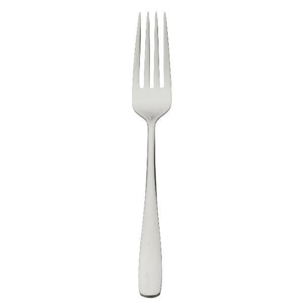 The Elia Revenue Table Fork is finished in 18/10 Stainless Steel with rolled edges and proportioned forms.