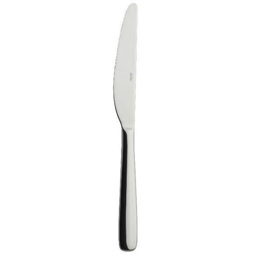 The Elia Revenue Table Knife is finished in 18/10 Stainless Steel with rolled edges and proportioned forms.
