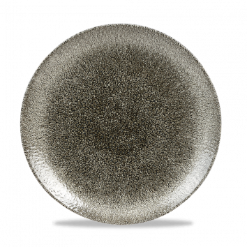 Raku Quartz Black Evolve Coupe Plate 10.25" Box 12