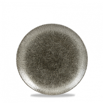 Raku Quartz Black Evolve Coupe Plate 6.5" Box 12