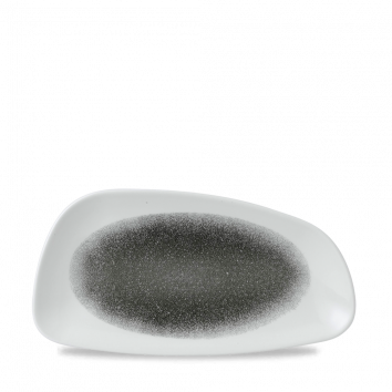 Raku Quartz Black  Chefs Geo Plate 11 3/4X6 1/8" Box 12