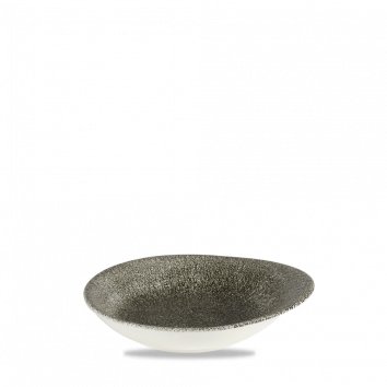 Raku Quartz Black Round Round Dish 6 3/8X5 5/8" Box 12