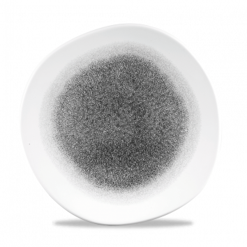 Raku Quartz Black Round Trace Plate 10 3/8" Box 12