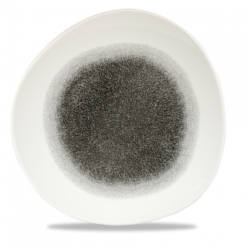 Raku Quartz Black Round Trace Plate 11 1/4" Box 12