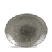 Raku Quartz Black Orbit Oval Coupe Plate 10 5/8" Box 12