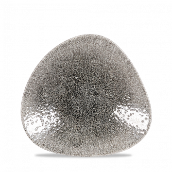 Raku Quartz Black Triangle Shallow Bowl 8 1/4"X8 1/4" Box 12