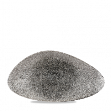 Raku Quartz Black Triangle Chefs Plate 13 3/4"X7 3/8" Box 6