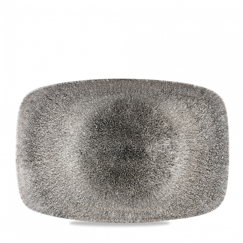 Raku Quartz Black Oblong Platter 13 1/2" X 9 1/4" Box 6