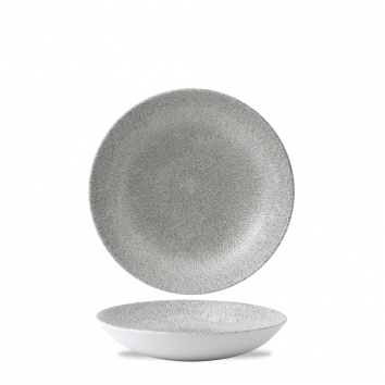 Raku Jasper Grey Evolve Coupe Bowl 7.25" Box 12