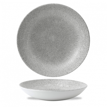 Raku Jasper Grey Evolve Coupe Bowl 9.75" Box 12
