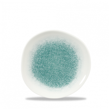 Raku Jade Green Round Trace Plate 7 1/4" Box 12