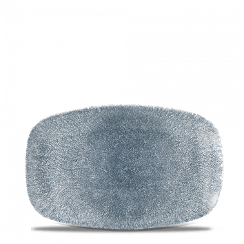 Raku Topaz Blue  Chefs Oblong Plate 9.35"X6.2" Box 12