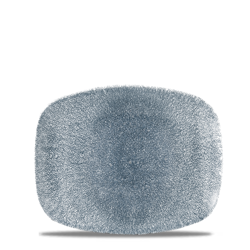 Raku Topaz Blue  Chefs Oblong Plate 10.3"X8" Box 12