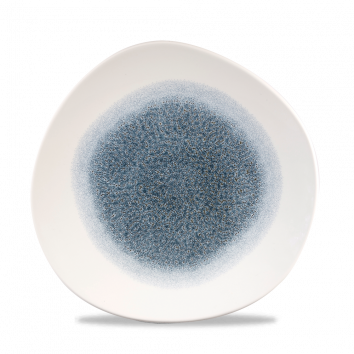 Raku Topaz Blue Round Trace Plate 10 3/8" Box 12