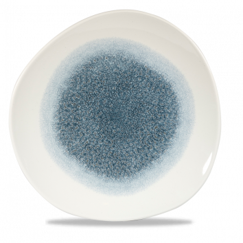 Raku Topaz Blue Round Trace Plate 11 1/4" Box 12
