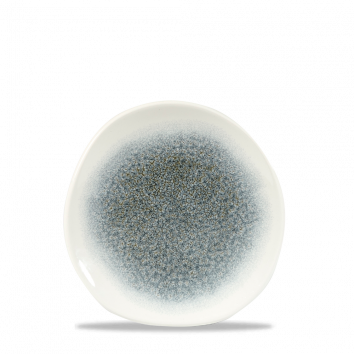 Raku Topaz Blue Round Trace Plate 7 1/4" Box 12