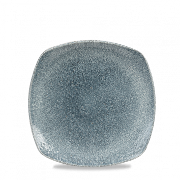 Raku Topaz Blue X Squared Square Plate 8.5" Box 12