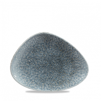 Raku Topaz Blue Triangle Chefs Plate 7 3/4X5 3/4" Box 12