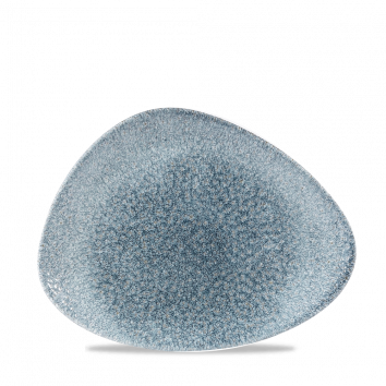 Raku Topaz Blue Triangle Chefs Plate 10 3/8"X8" Box 12