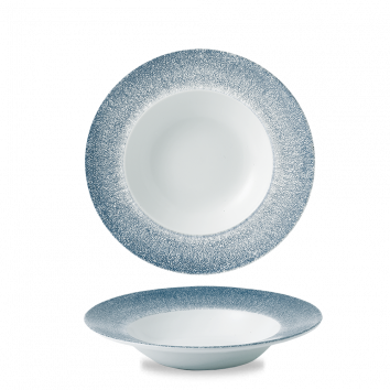 Raku Topaz Blue Profile Wide Rim Bowl Med 9.4" Box 12
