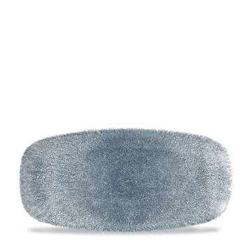 Raku Topaz Blue  Chefs Oblong Plate 10.6"X5" Box 12