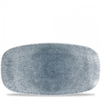 Raku Topaz Blue  Chefs Oblong Plate 13 7/8X7 3/8" Box 6
