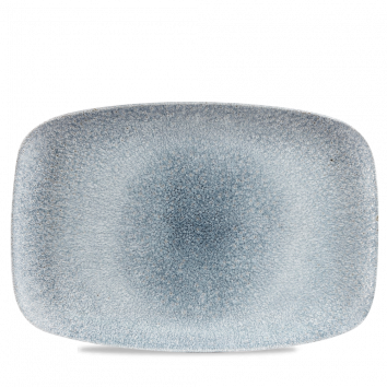Raku Topaz Blue Oblong Platter 13 1/2" X 9 1/4" Box 6