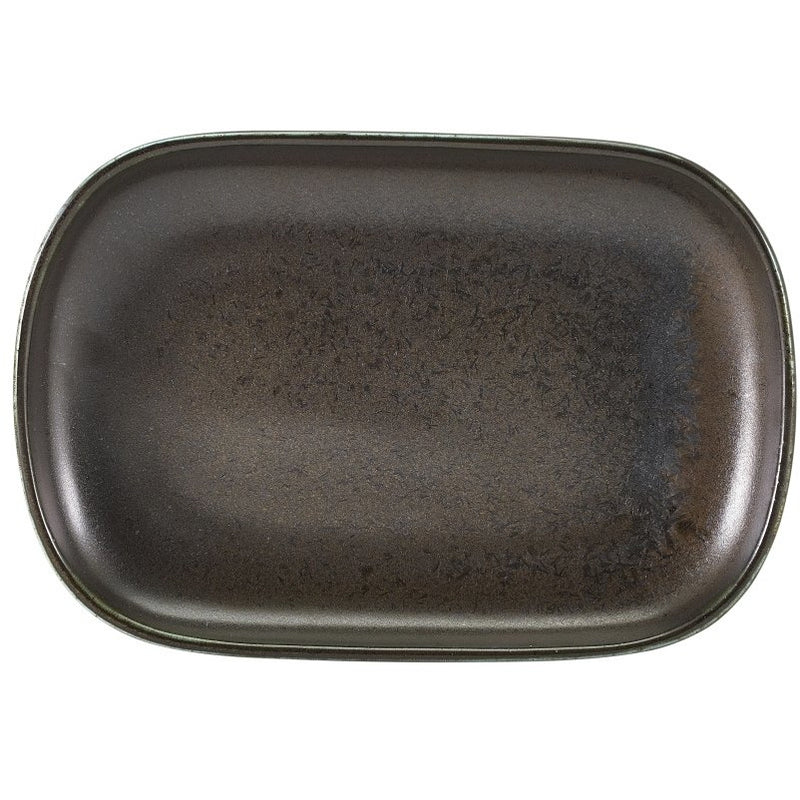 Terra Porcelain Black Rectangular Plate 24 x 16.5cm
