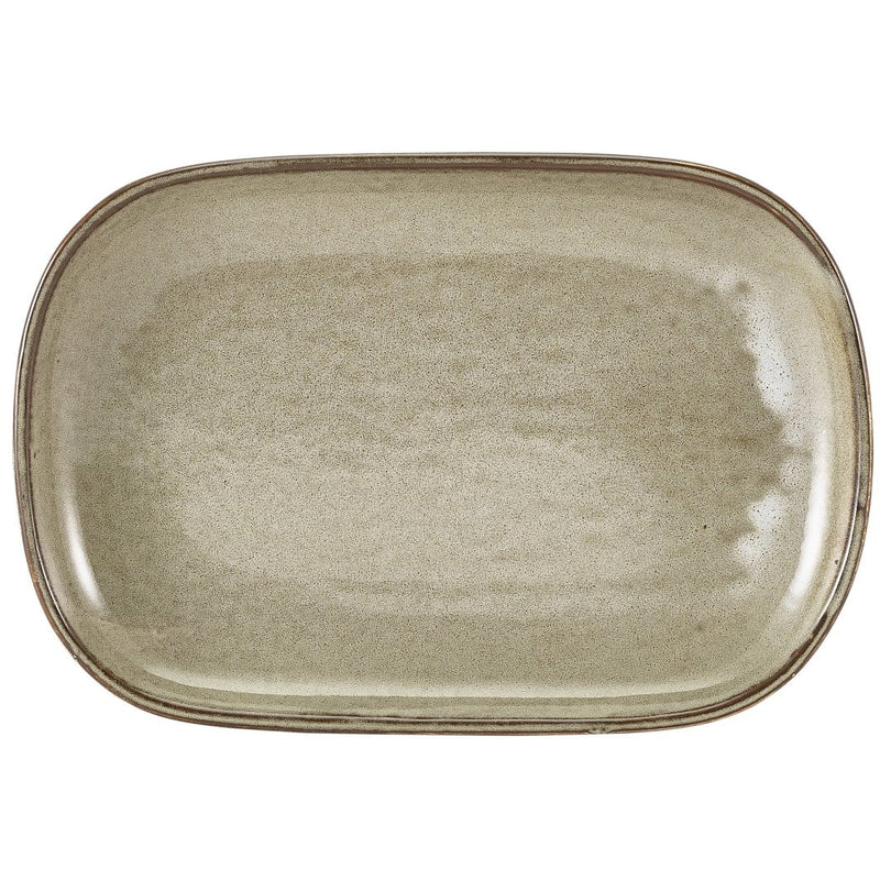 Terra Porcelain Grey Rectangular Plate 24 x 16.5cm