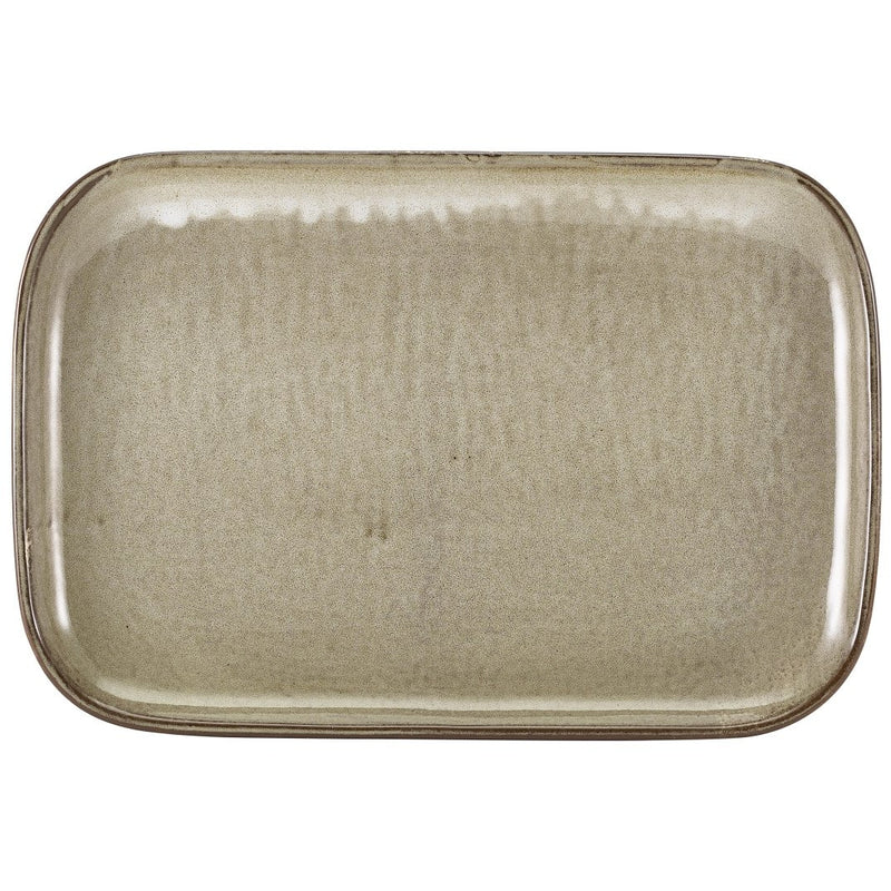 Terra Porcelain Grey Rectangular Plate 34.5 x 23.5cm