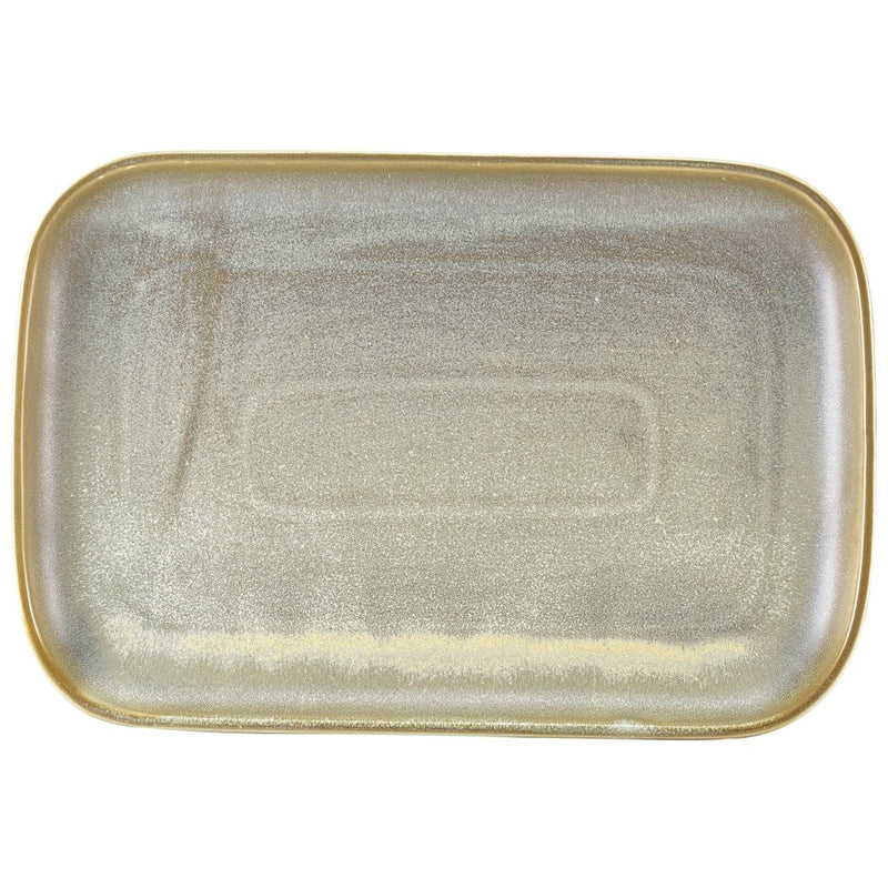 Terra Porcelain Matt Grey Rectangular Plate 34.5 x 23.5cm
