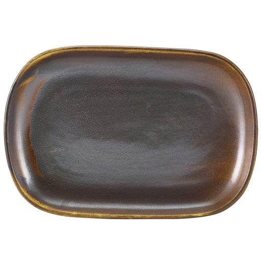 Terra Porcelain Rustic Copper Rectangular Plate 24 x 16.5cm