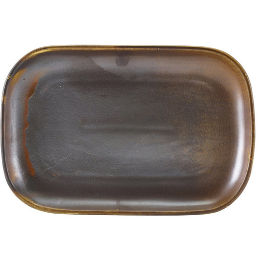 Terra Porcelain Rustic Copper Rectangular Plate 29 x 19.5cm