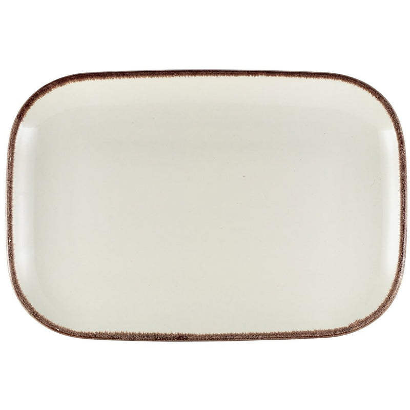 Terra Stoneware Sereno Brown Rectangular Plate 34.5 x 23.5cm