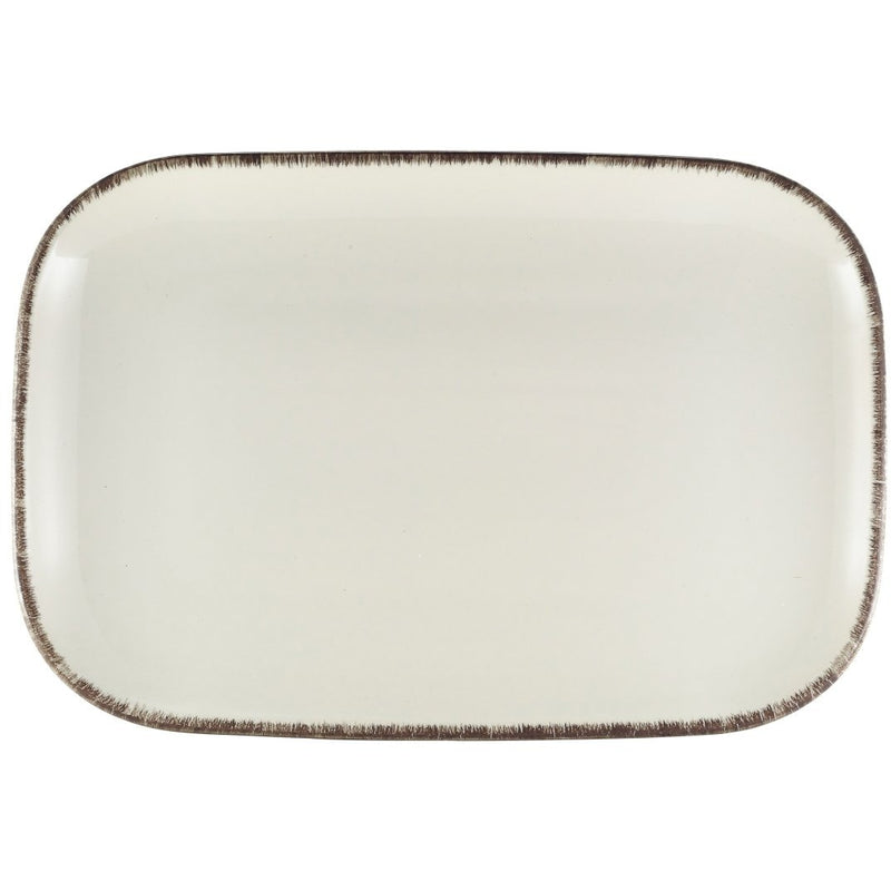 Terra Stoneware Sereno Grey Rectangular Plate 34.5 x 23.5cm