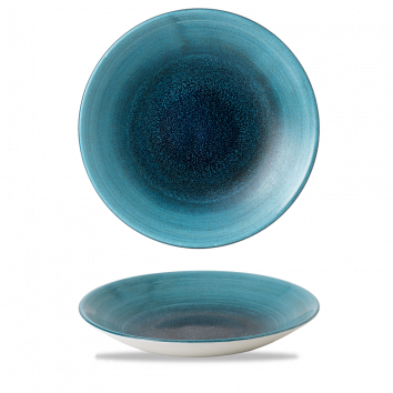 Stonecast Aqueous Lagoon  Deep Coupe Plate 8 2/3" Box 12