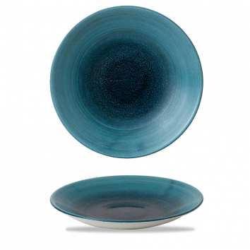 Stonecast Aqueous Lagoon  Deep Coupe Plate 9 2/5" Box 12