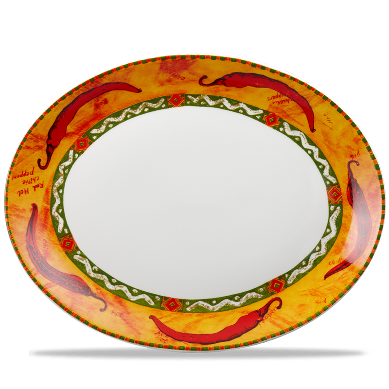 Salsa  Oval Plate 14.25" Box 12