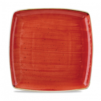 Stonecast Berry Red  Deep Square Plate 10.25" Box 6