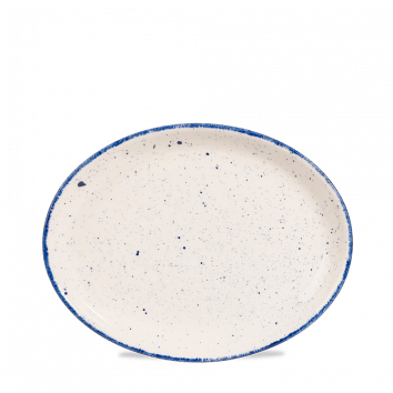 Stonecast Hints Indigo  Oval Plate 10" Box 12