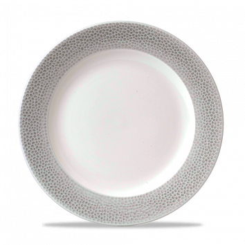 Isla Spinwash Shale Grey Profile Footed Plate 10 1/4" Box 12