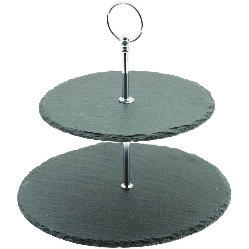 Slate 2-Tier Cake Stand 20/25cm