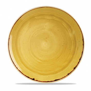 Stonecast Mustard Coupe Evolve Plate 12 3/4" Box 6